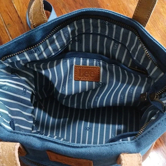 Lee Waxed Canvas Leather Crossbody Purse - Picture 6 of 9